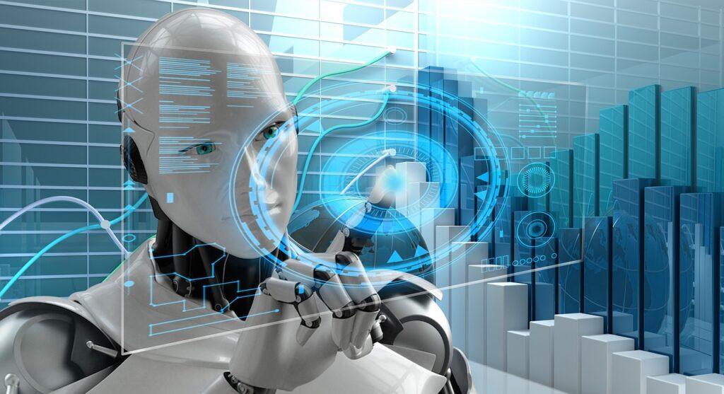Artificial Intelligence Humanoid Robot Working
